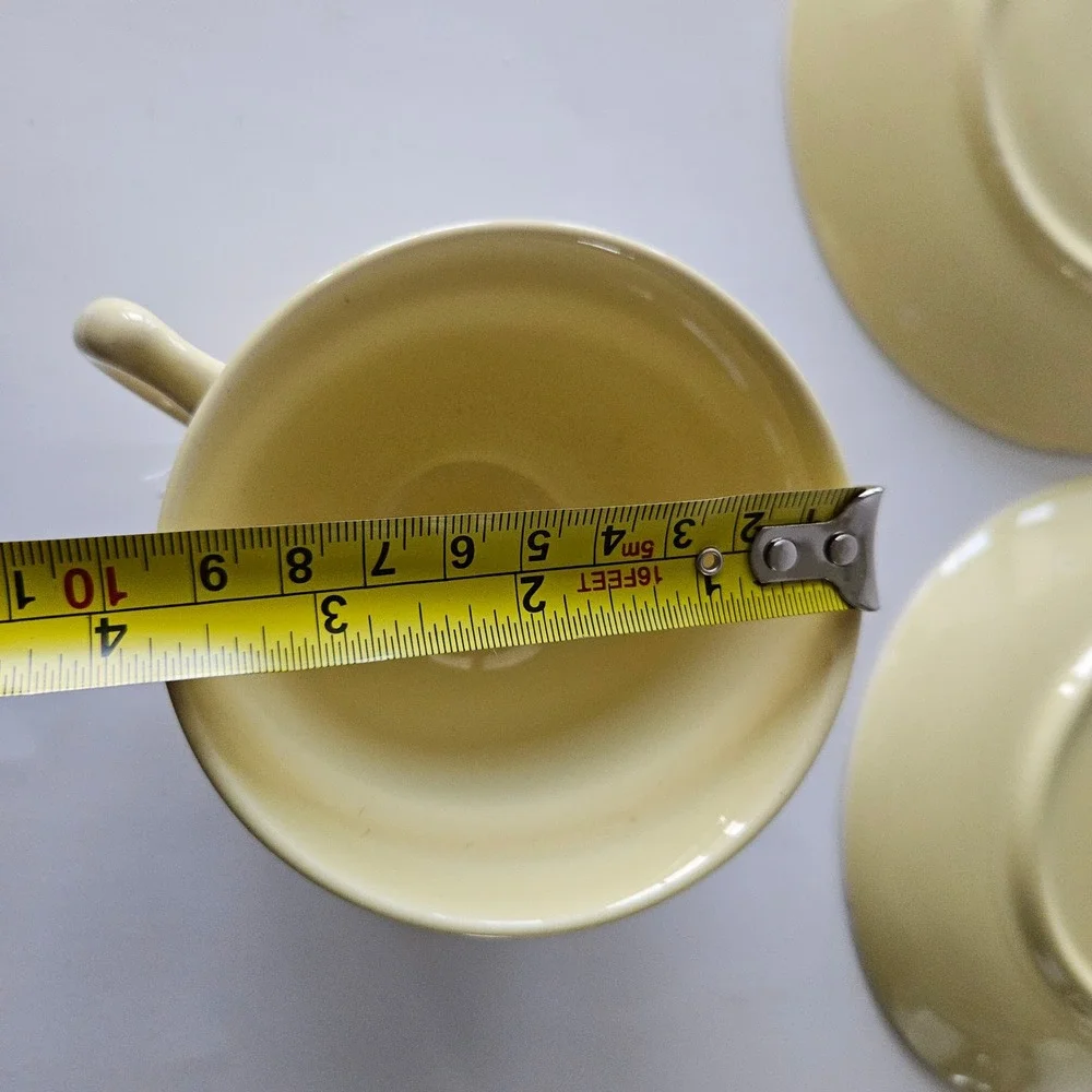 Lu-ray Pastels Persian Cream Cup & 2 Saucer Set Taylor Smith Taylor Vintage